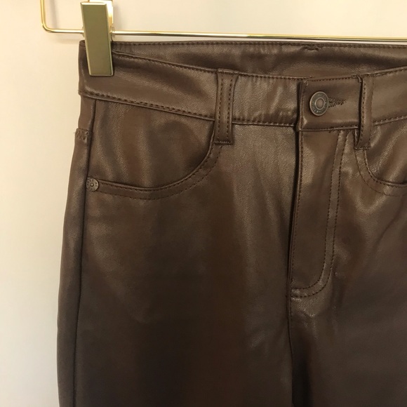Free People | Brown Leather Pants - Picture 5 of 8